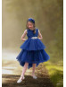 Lace Tulle High Low Flower Girl Dress With Beaded Sash